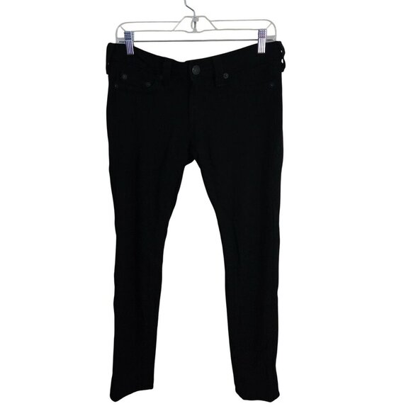 True Religion Stella Black Low Rise Stretch Skinny Pants Size 28 - Picture 1 of 7